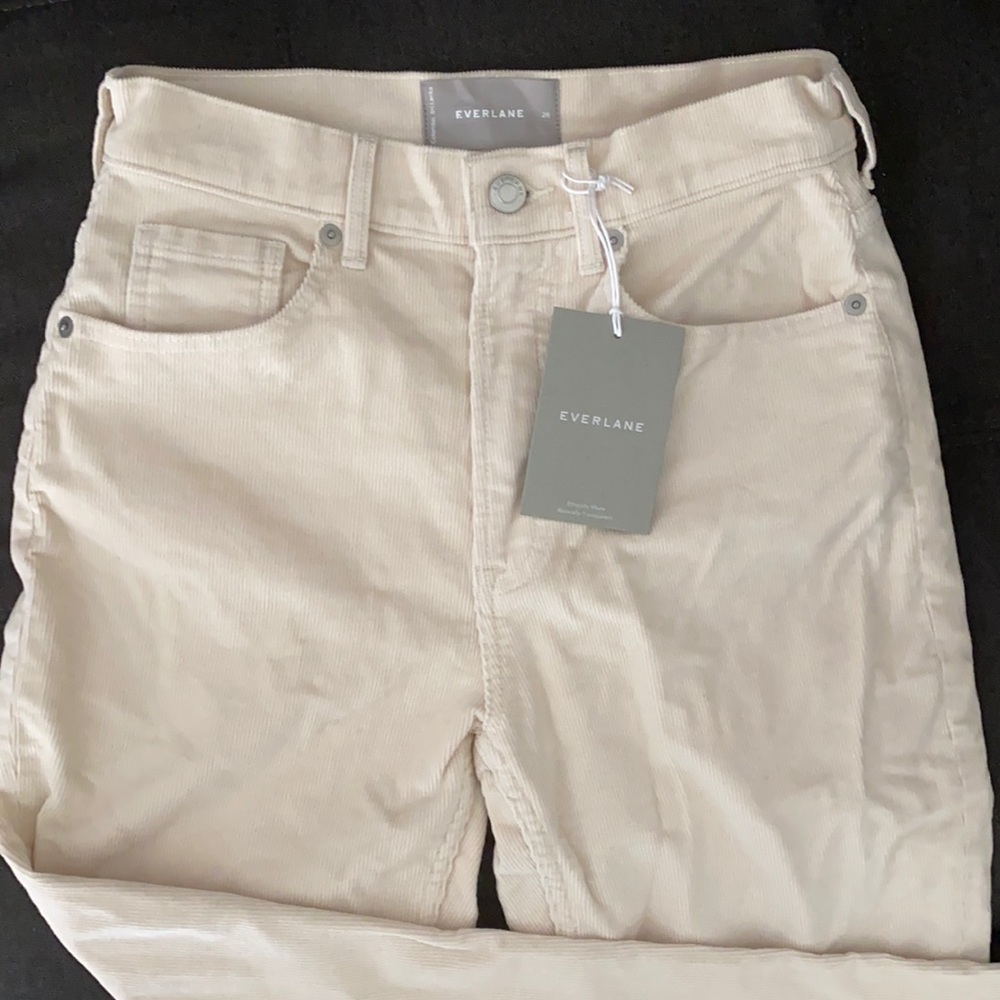 Brand New Everlane Cheeky Straight Corduory Pants Crop